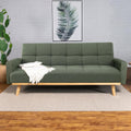 Sage Green Fabric Upholstered Convertible Sofa Bed U613