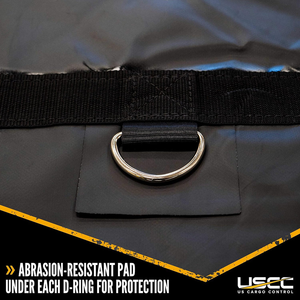 Heavy-Duty Smoke Tarp - 9.666 Feet Long x 10.75 Feet Wide - 18 Ounce PVC-Coated Polyester D38986