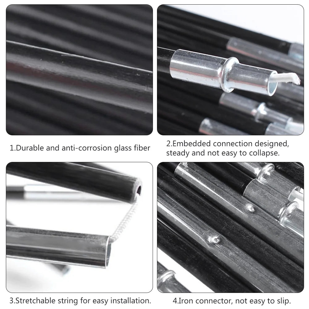 Tent Pole Kit Fiber Tent Pole Collapsible Tent H351911