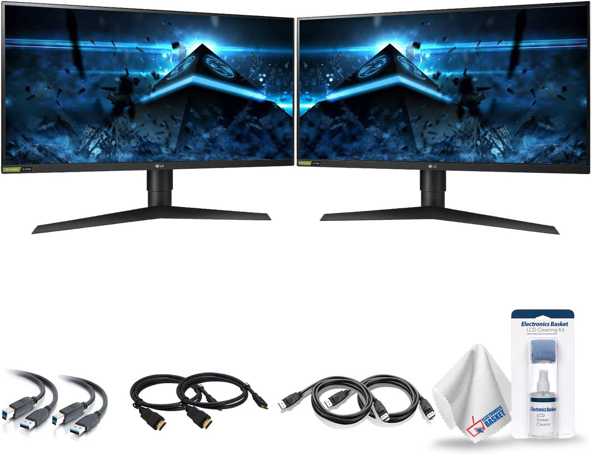 27in 16:9 144 Hz HDR FreeSync IPS Gaming Monitors with Display Port, HDMI, and Cables D7148
