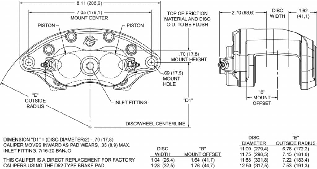Red Disc Brake Caliper V352