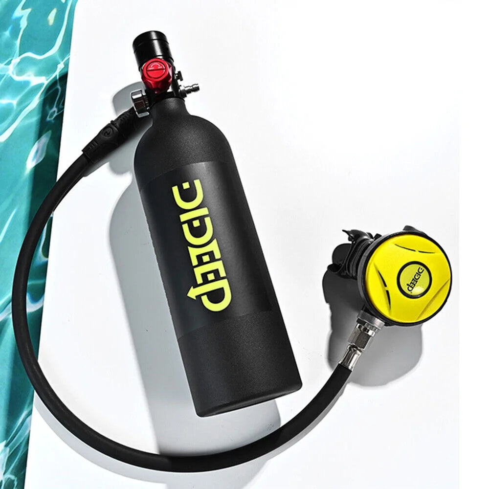 Mini Scuba Diving Case Kit 1.0L Oxygen Tank Pump Equipment A328
