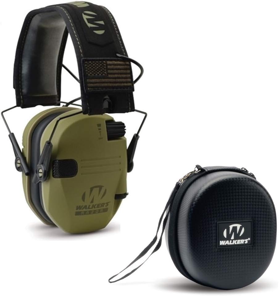 Razor Slim Electronic Shooting Hearing Protection Muff with Protective Case M8017