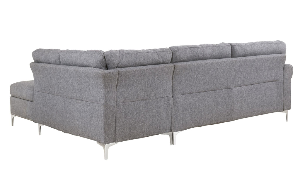 Gray Sectional Fabric Sofa I1103