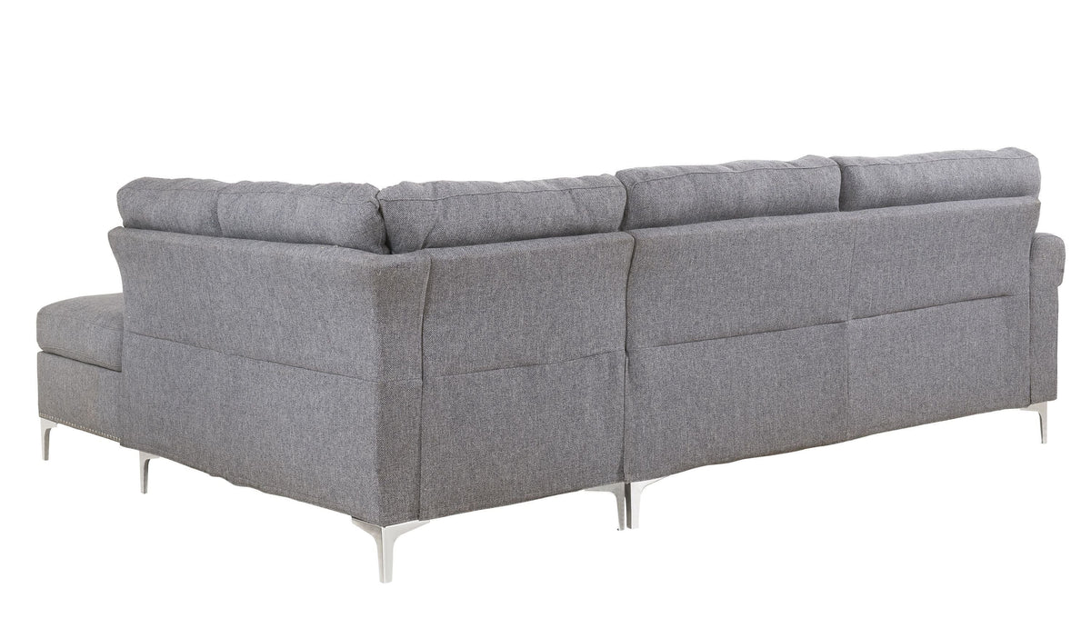 Gray Sectional Fabric Sofa I1103