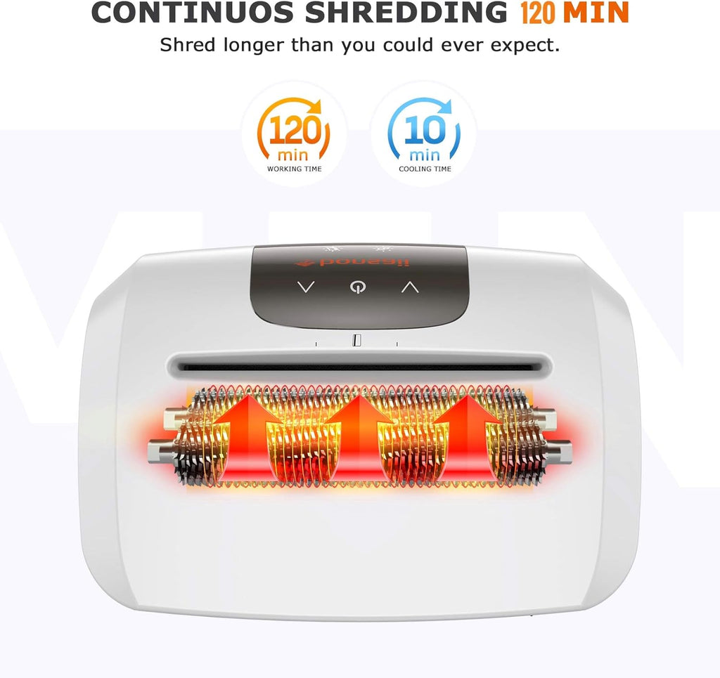 120-Minute Micro-Cut Paper Shredder, 8-Sheet Capacity Y915026