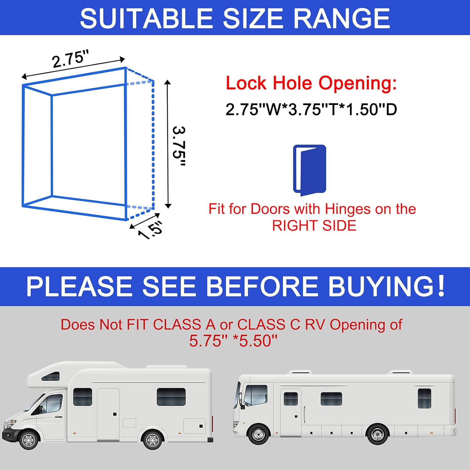 Waterproof & Shockproof RV Keyless Entry Door Lock with 2 Key Fobs and Backlit Keypad 100% Metal I791