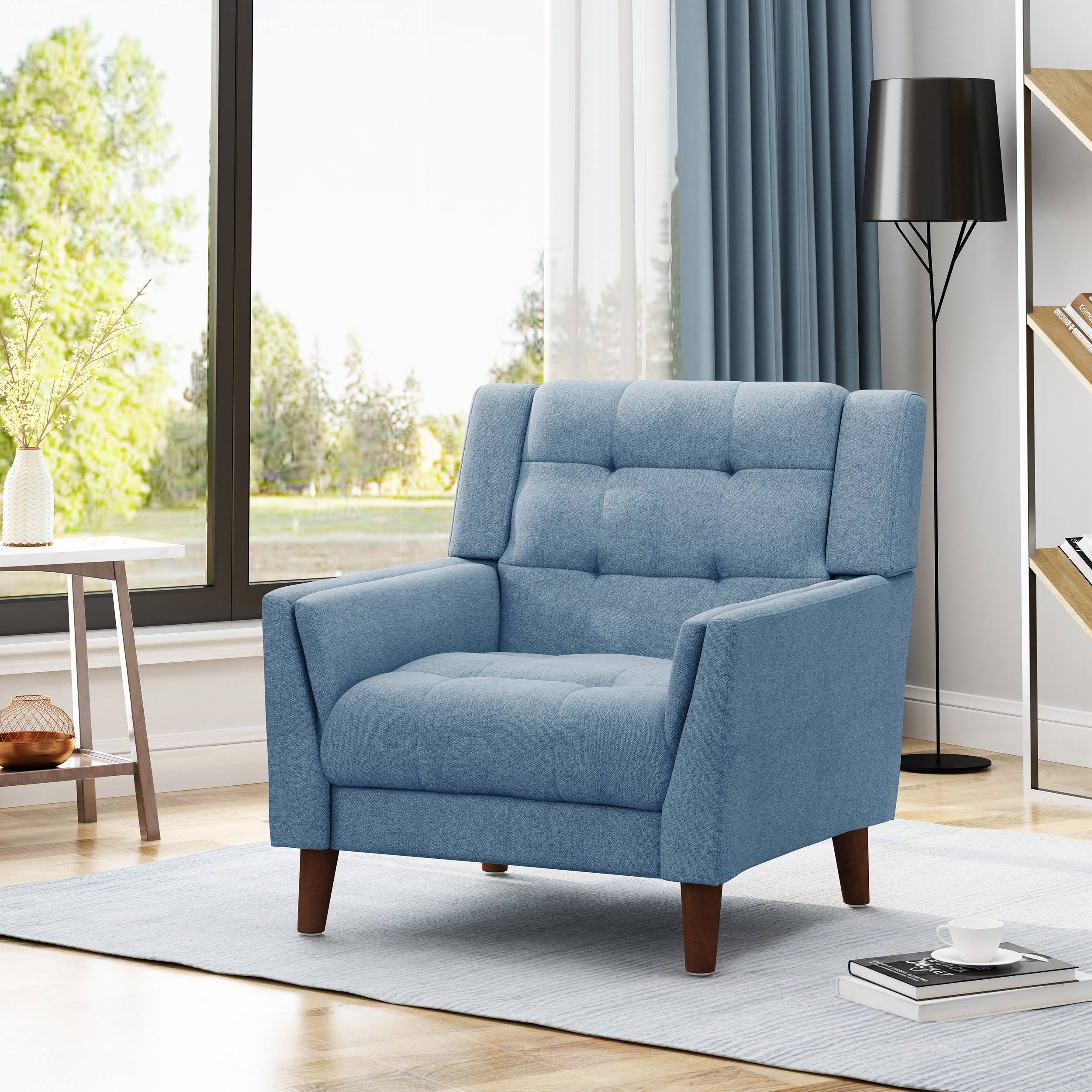 Beige Fabric Arm Chair E661