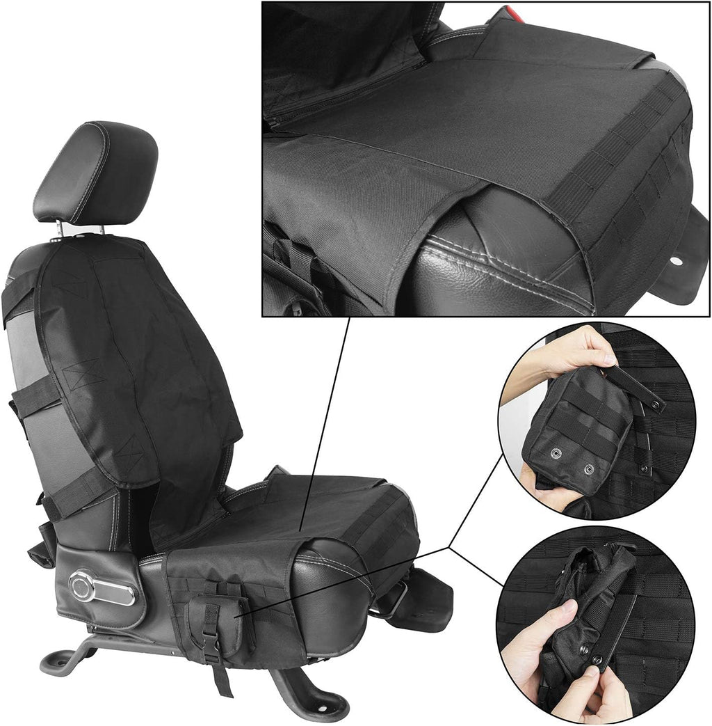 Tactical Seat Organizer with Storage Bag Multi Pocket Molle Pouch C4896