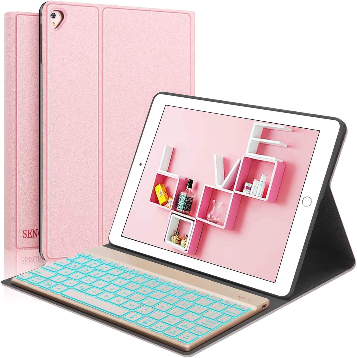 Silver Aluminum Alloy Backlit Keyboard Folio for iPad Pro 12.9 S853698