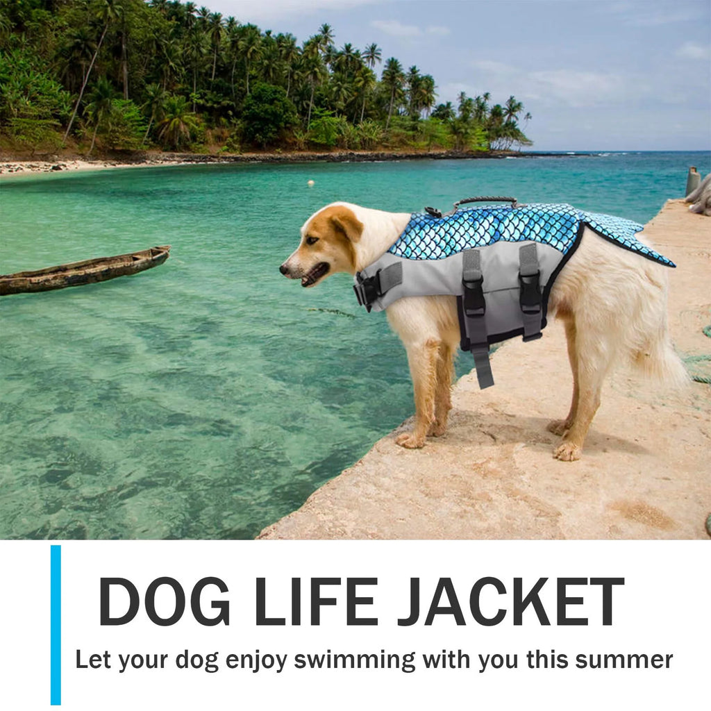 Reflective Adjustable Dog Life Jacket with Rescue Handle E4673