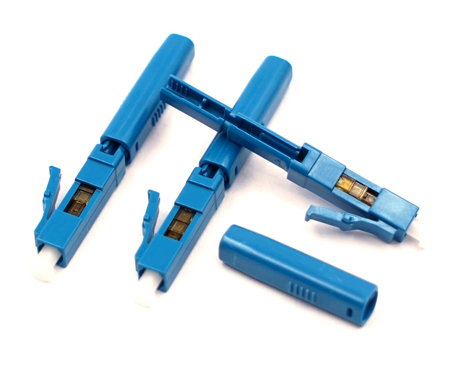 10pcs LC UPC Fiber Optic Quick Connector with Matched Tools Single Mode 9/125 for 900um Cable M60878