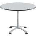 Round Sitting Height Gray/Silver Chair P8326