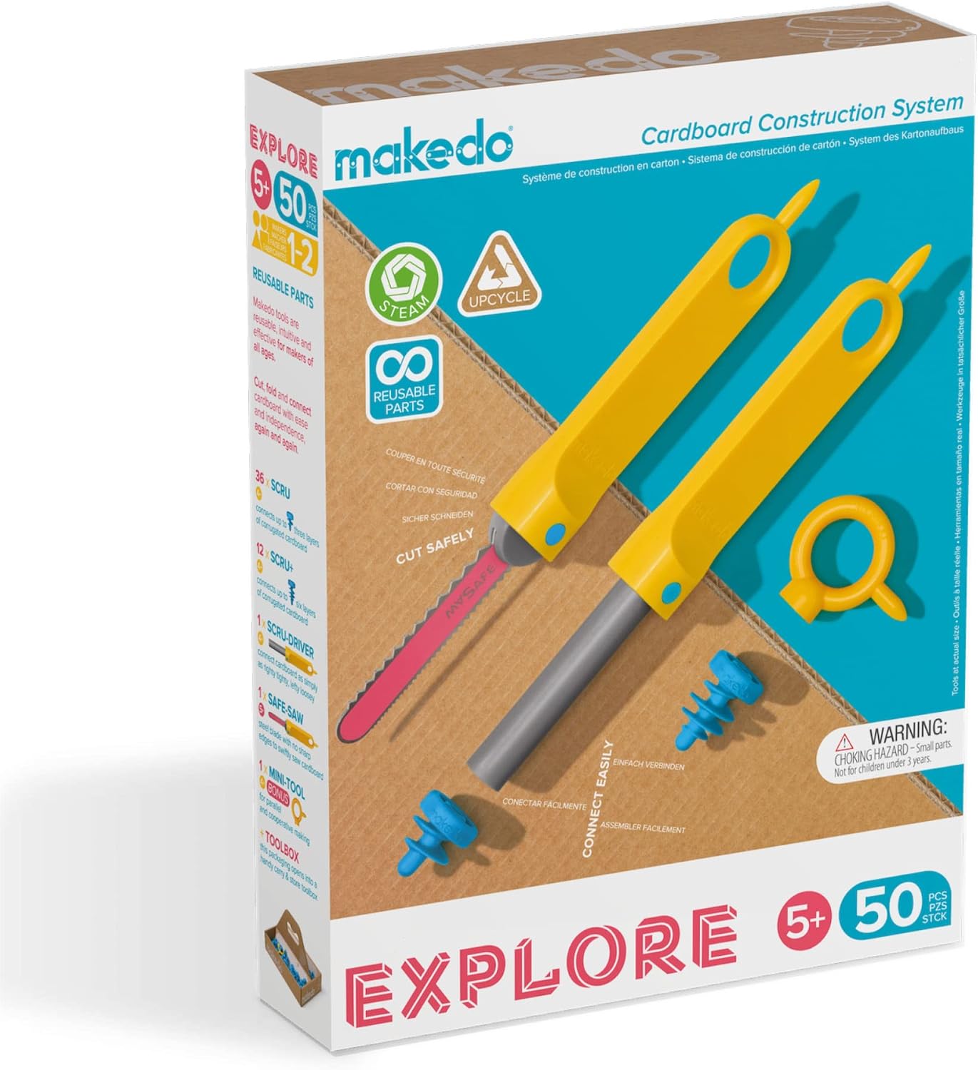 Cardboard Construction Tools Toolkit, 360 Piece F541