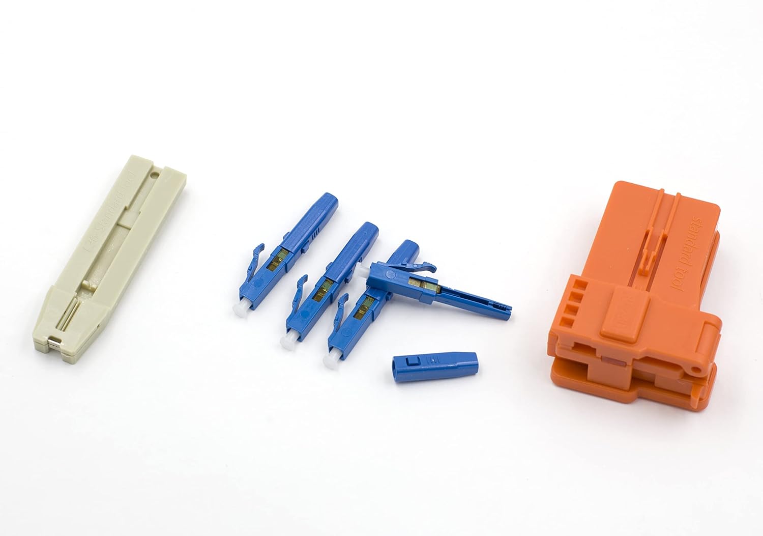 10pcs LC UPC Fiber Optic Quick Connector with Matched Tools Single Mode 9/125 for 900um Cable M60878
