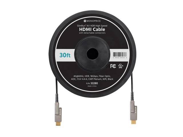 Black 30 Feet Fiber Optic HDMI Cable H6297