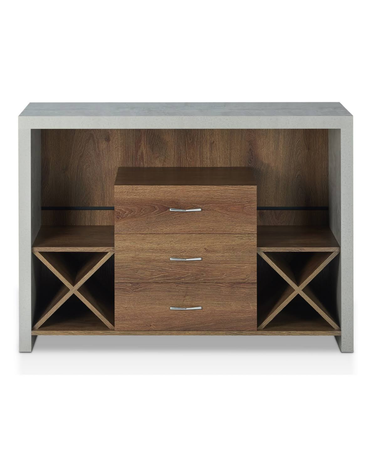 Industrial Buffet Table Brown R1872