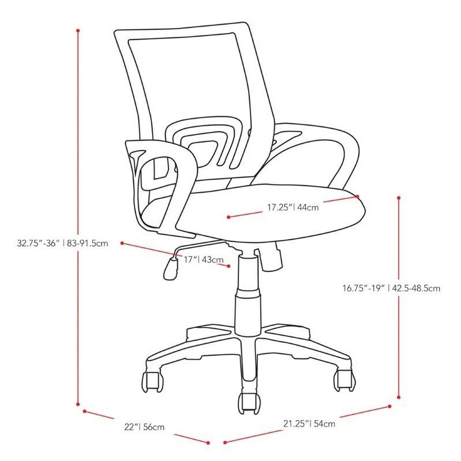 Orange Mesh Fabric Swivel Office Chair D15437