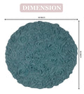 Blue 30" Round Cotton Bathroom Rug Q870191