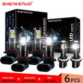 6X LED Headlights Bulbs Kit 6000K P667