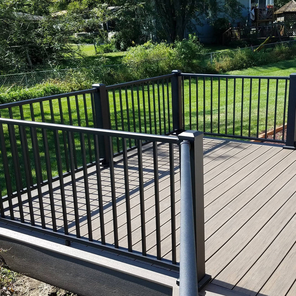 Textured Black Aluminum Rail Kit Stair C2639
