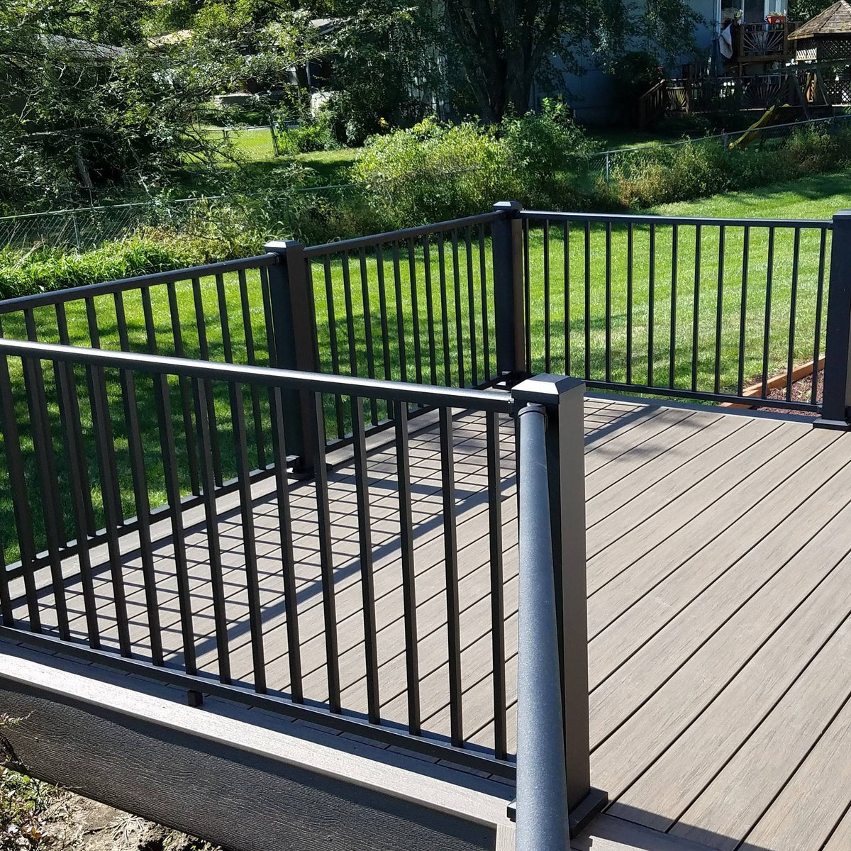 Textured Black Aluminum Rail Kit Stair C2639