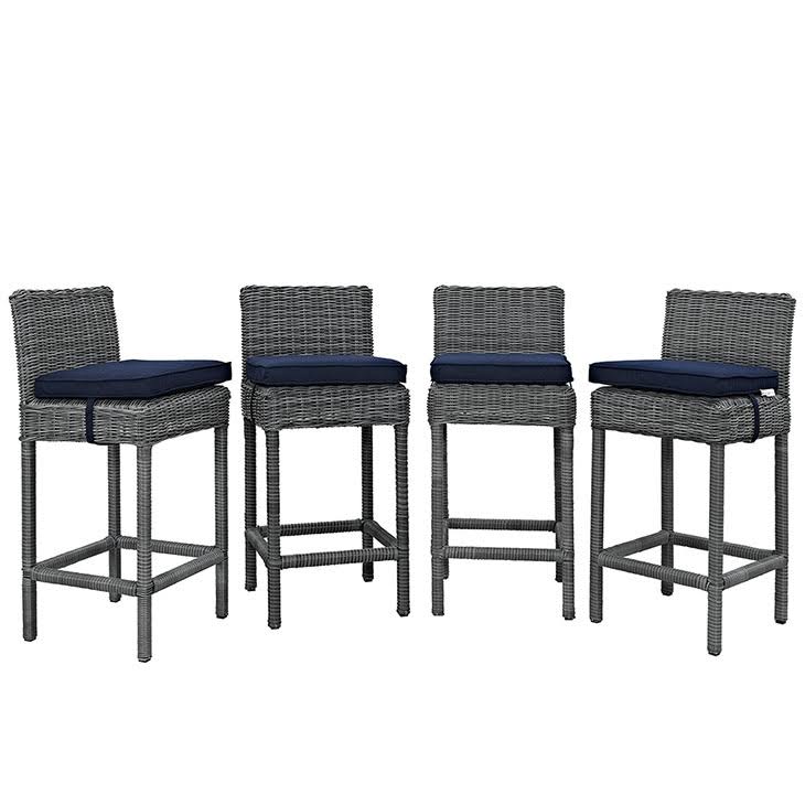 Navy Canvas Bar Stool Set of 4 N4774