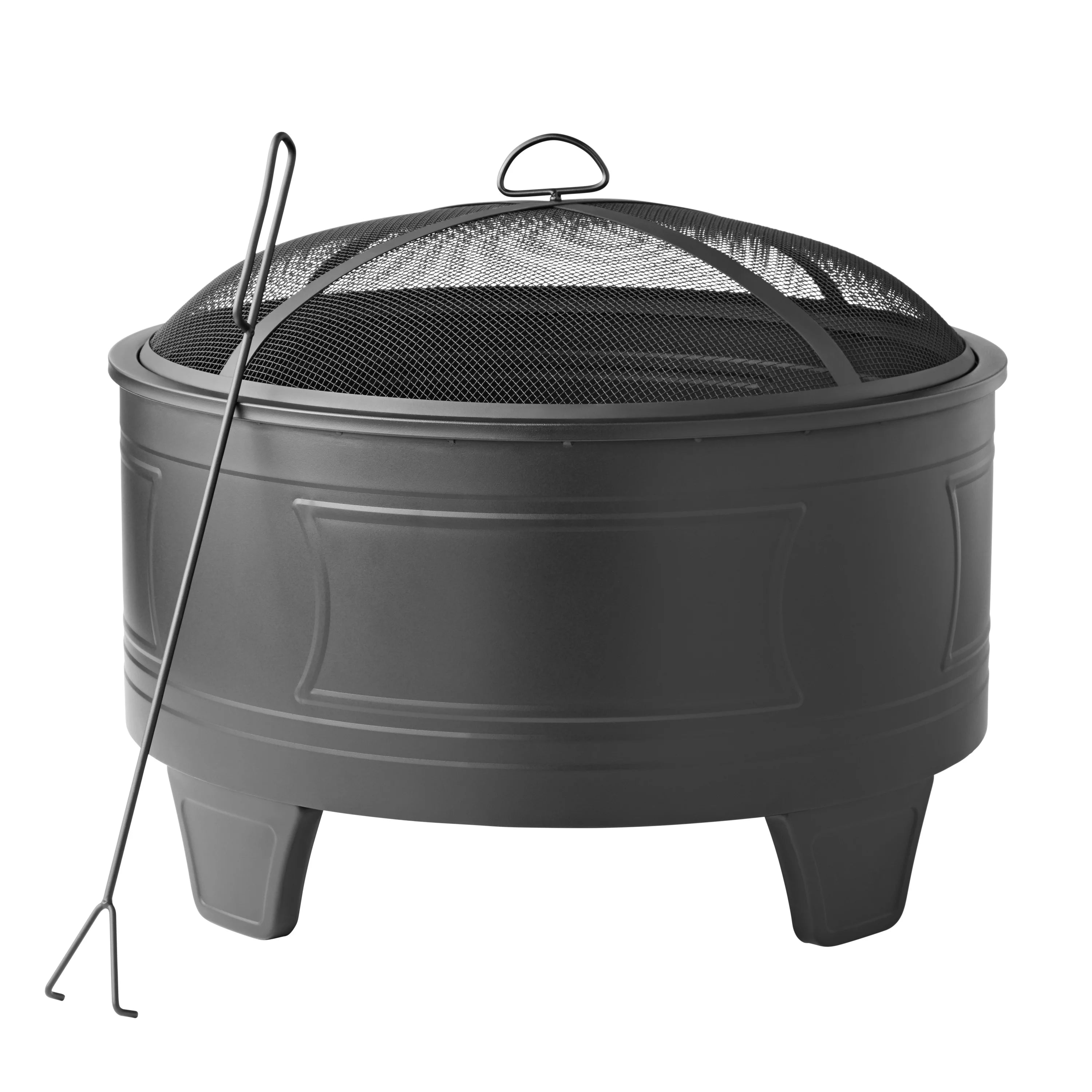 26" Deep Bowl Wood Burning Steel Fire Pit K738788