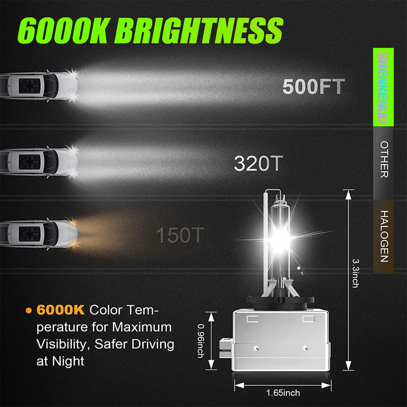 6000K White HID Xenon Headlight Bulbs 2pcs G71327