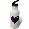 Purple Heart Puzzle Pieces 21 oz Sports Water Bottle E2273
