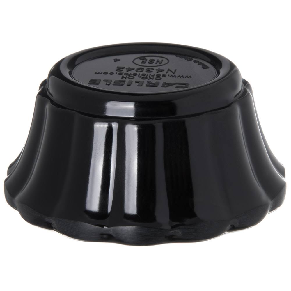 Black 1 oz Scalloped Melamine Ramekin N9212