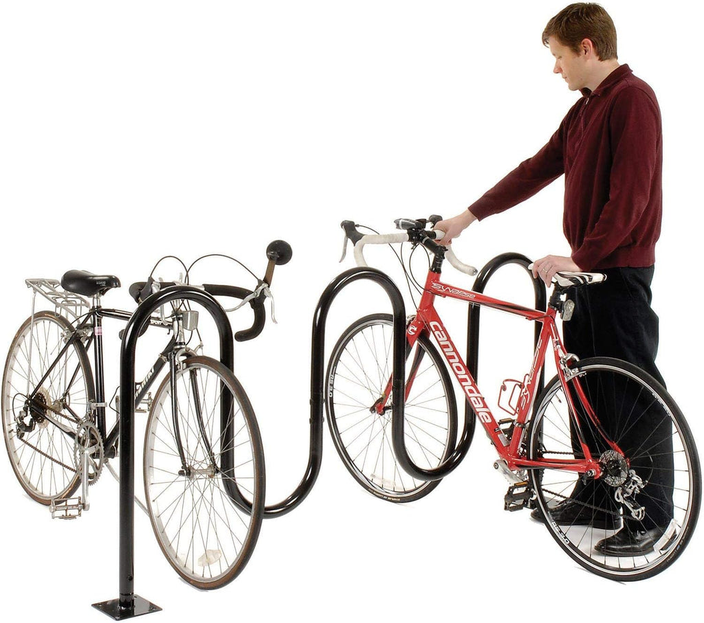 68L Black Flange Mount Bike Rack, 7-Bike Capacity D593696