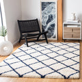 Ivory / Navy Shag Rug M30715