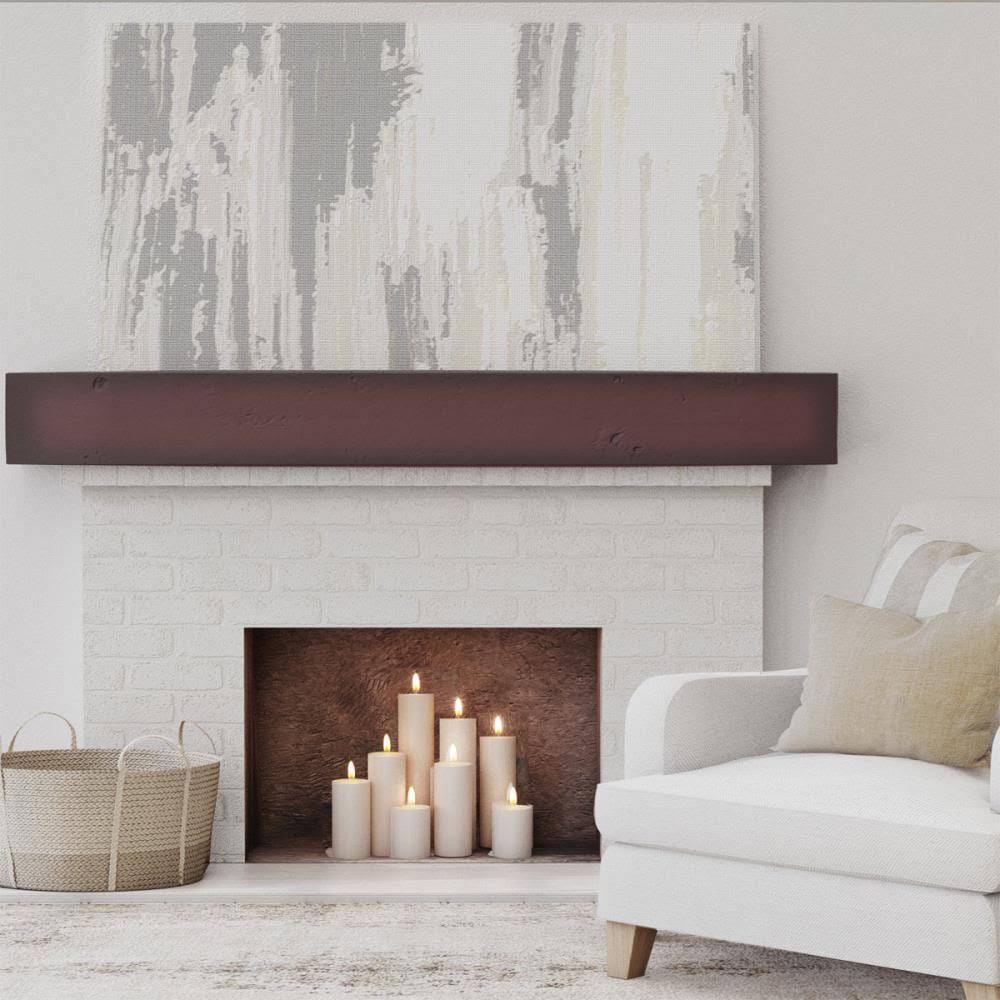 Knotty Pine Faux Wood Fireplace Mantel W166471
