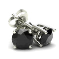 14K White Gold Black Diamond Stud Earrings R4135