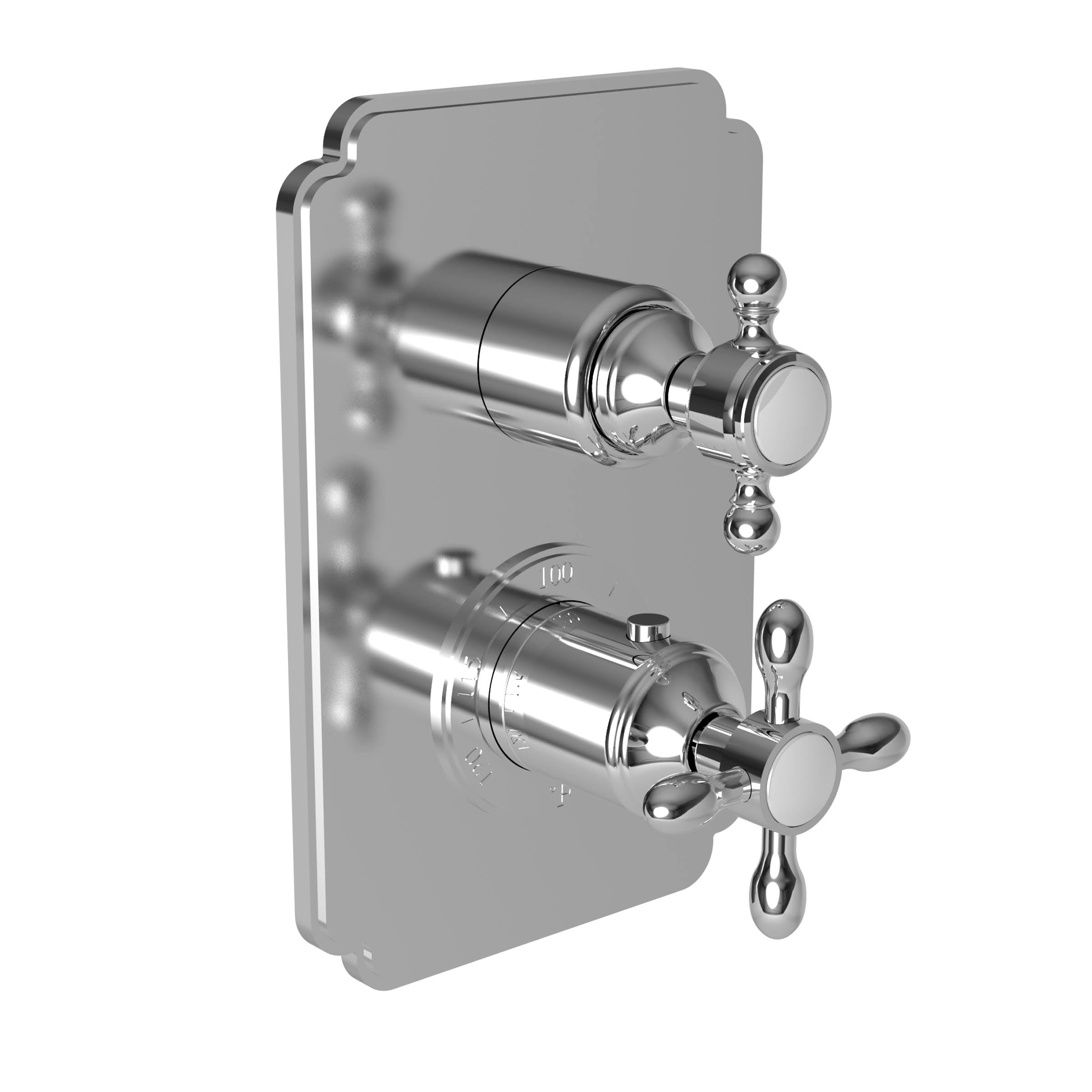 1/2x22 Square Thermostatic Trim Plate with Handle, Venetian Bronze A33022