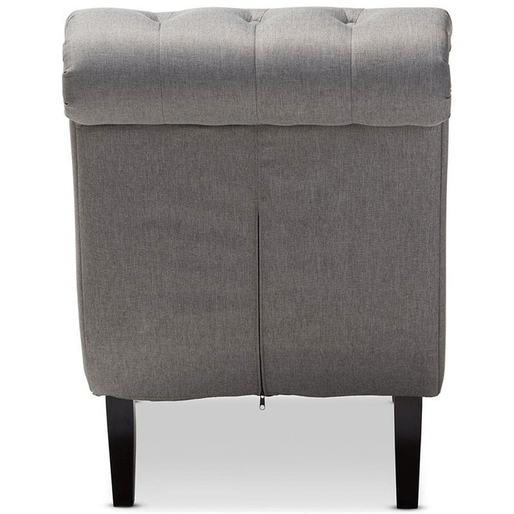 Tufted Chaise Lounge in Gray and Black A880633