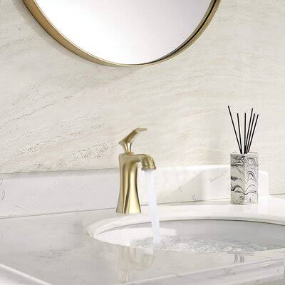 Brushed Gold Single Hole Bathroom Faucet B15716