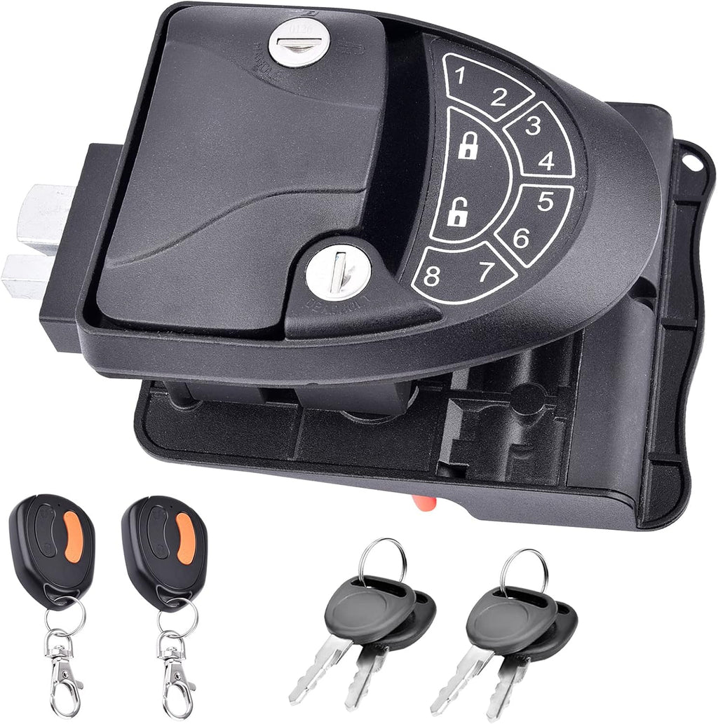 Waterproof & Shockproof RV Keyless Entry Door Lock with 2 Key Fobs and Backlit Keypad 100% Metal I791