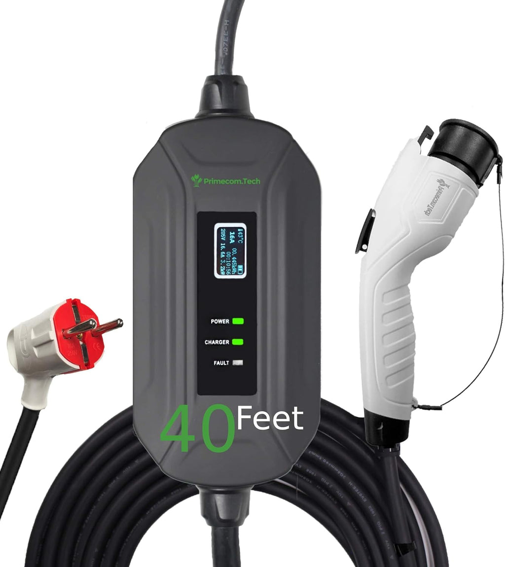 Portable Level 2 Electric Vehicle Charger, 16Amp, 35 Feet P3777
