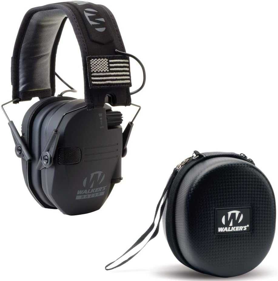 Razor Slim Electronic Shooting Hearing Protection Muff with Protective Case M8017