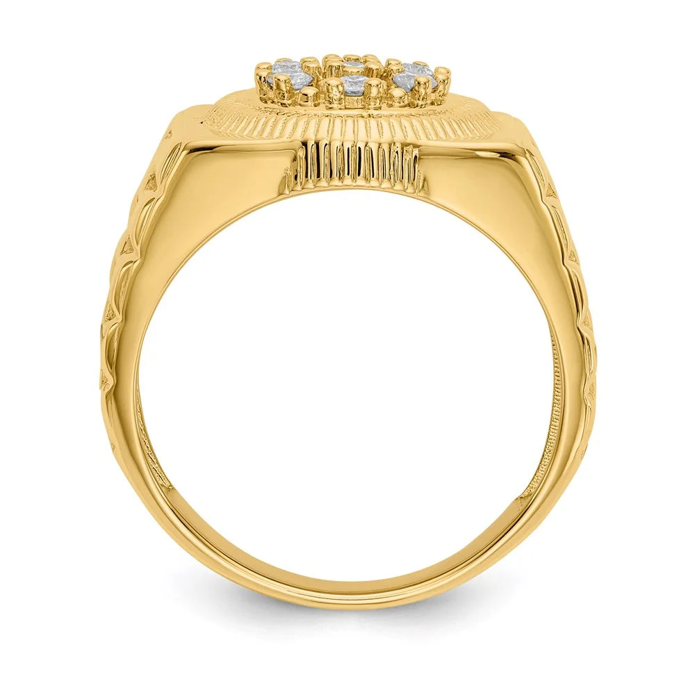 14kt Yellow Gold Diamond Ring Mounting Size 11 P88389