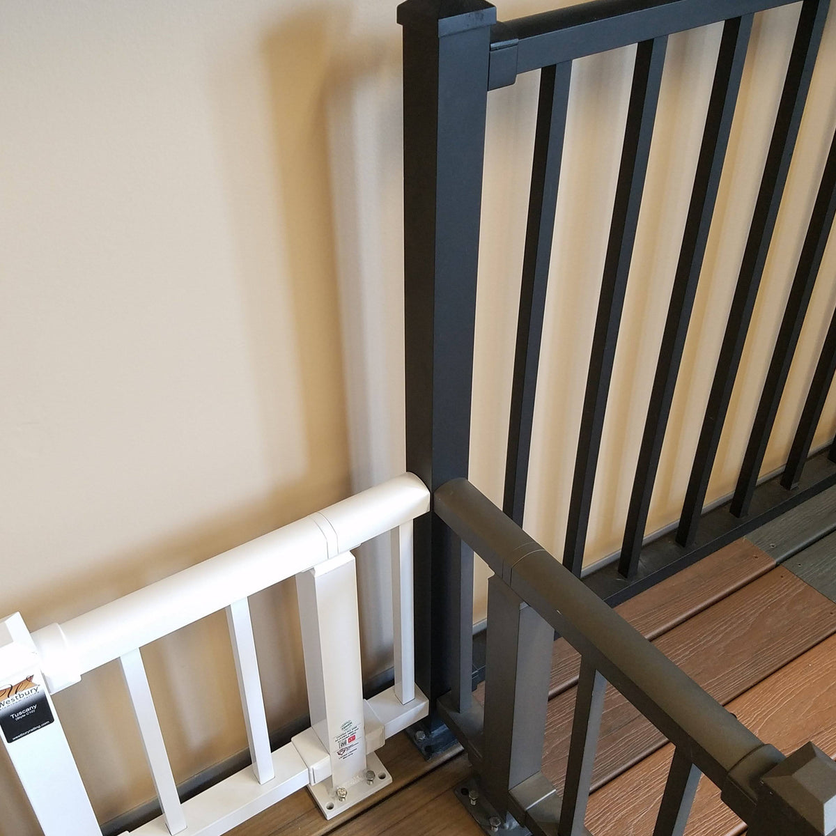 Textured Black Aluminum Rail Kit Stair C2639
