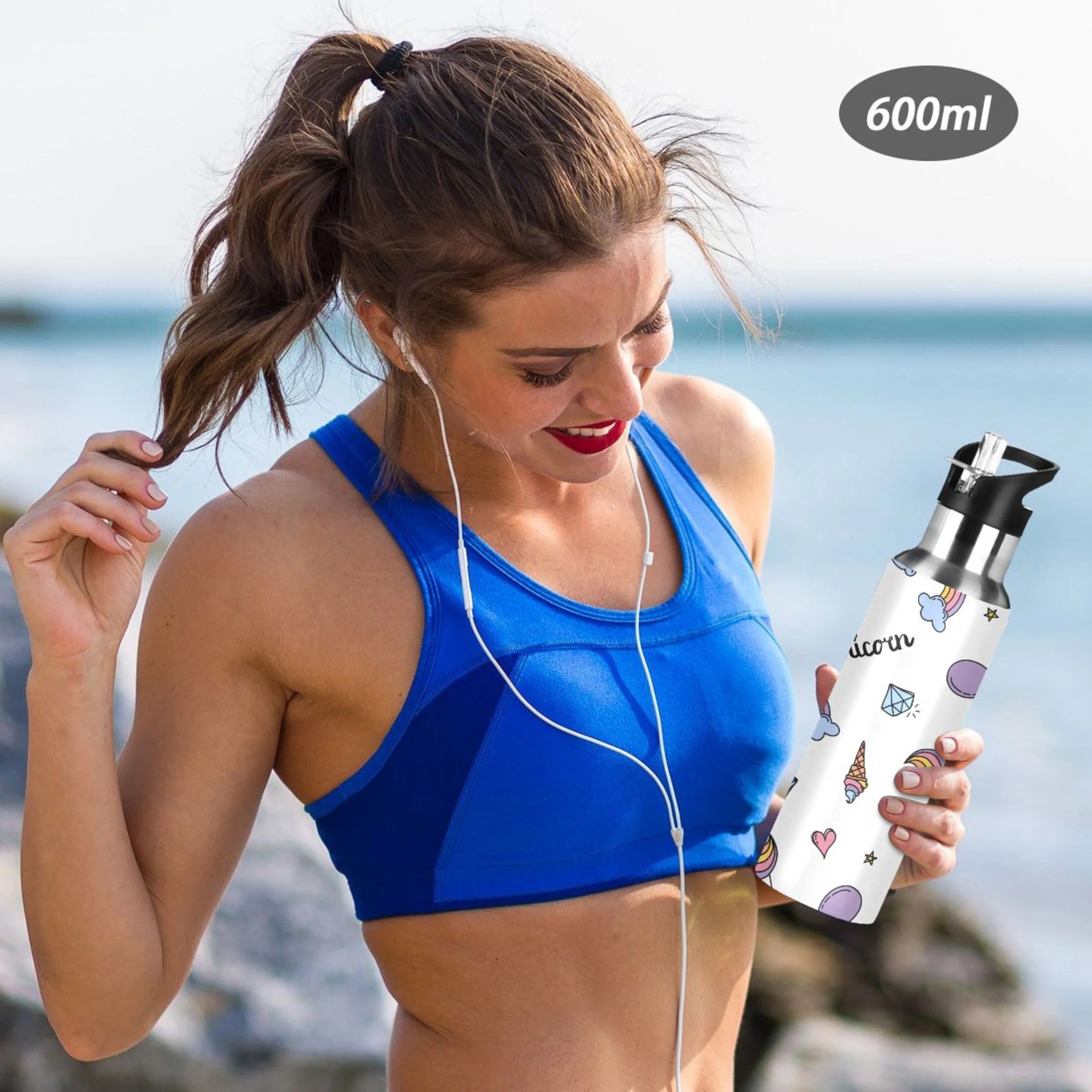 Stainless Steel Insulated Water Bottle with Straw Lid C80941