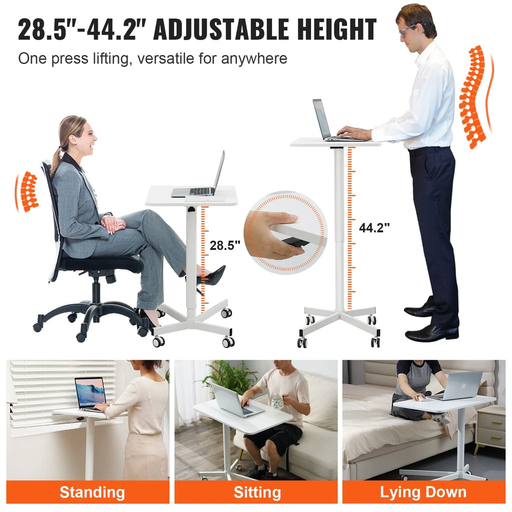 Mobile Standing Desk with 360° Swivel Wheels W8704
