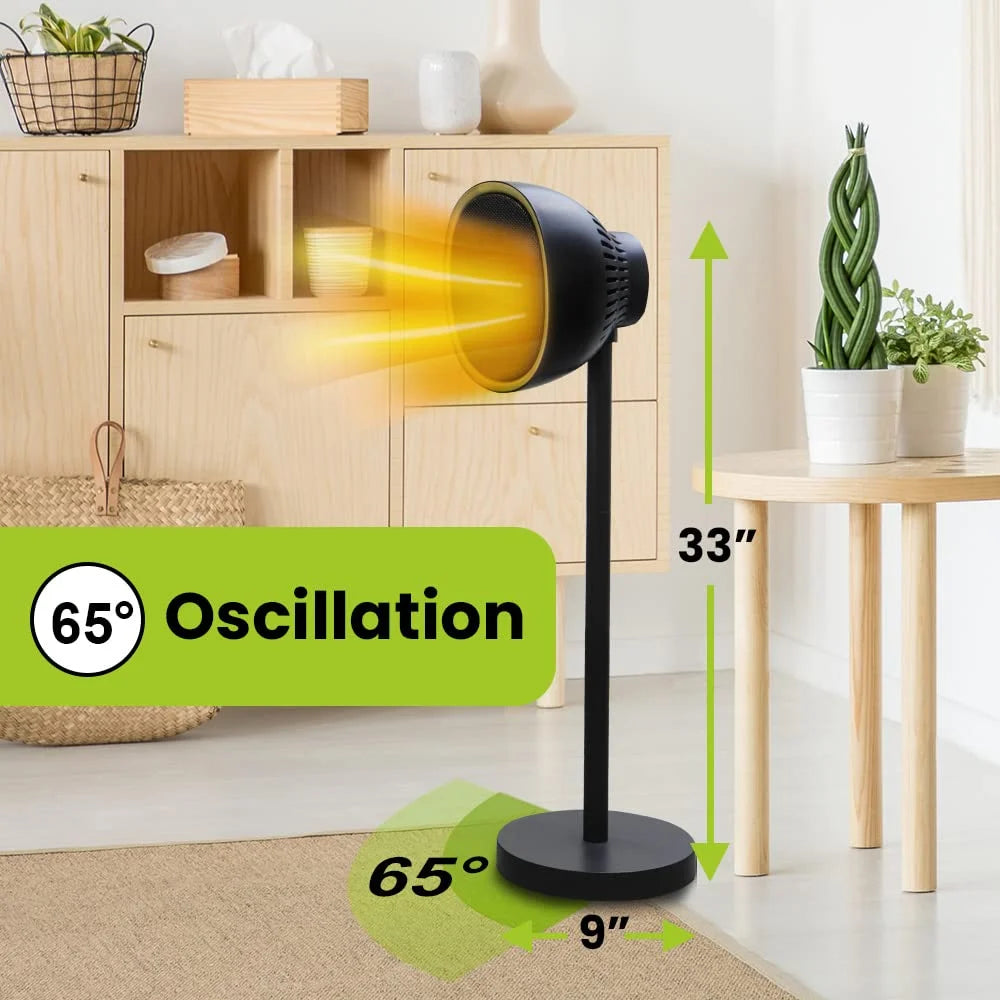 1500W Oscillating Ceramic Space Heater with Remote Control P717