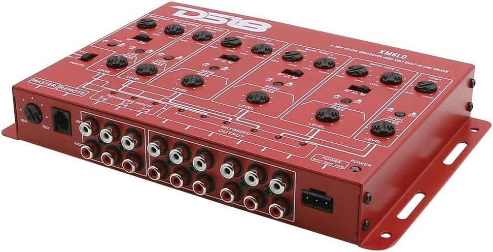 20 Band Pre-Amp Equalizer with 6 Channel Line Driver & Remote Subwoofer Control, RED J84494