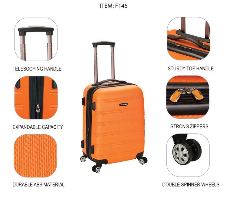 Green Expandable ABS Carry On Q470724