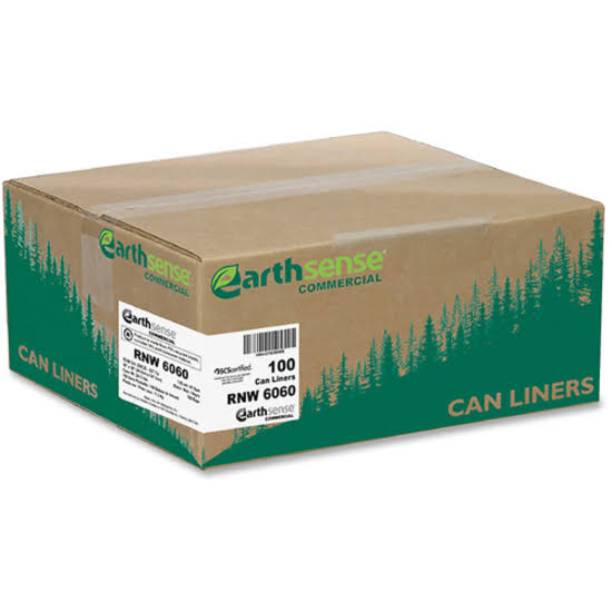 Black 55-60gal 1.65mil Recycled Can Liners, 100-carton L8441