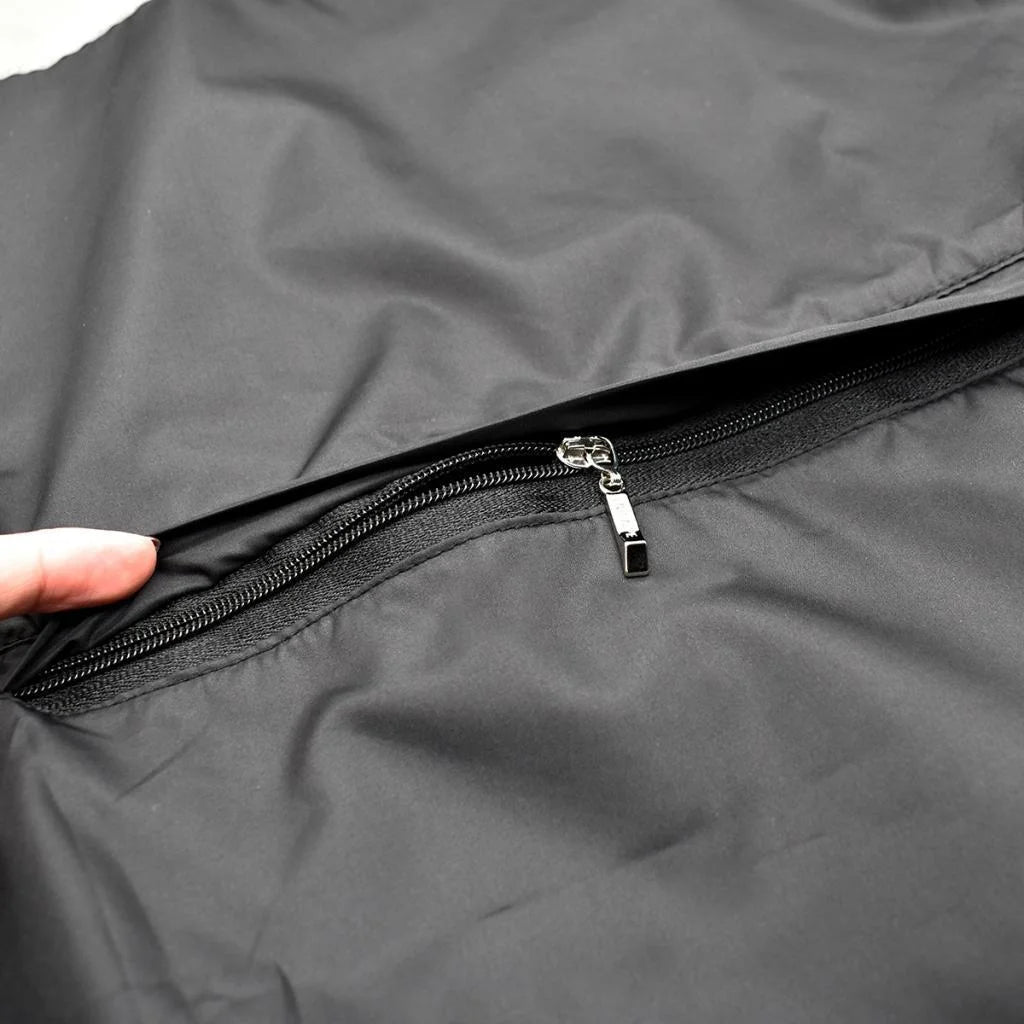 Black XXL Windproof Long-Sleeve Riding Jacket X2970